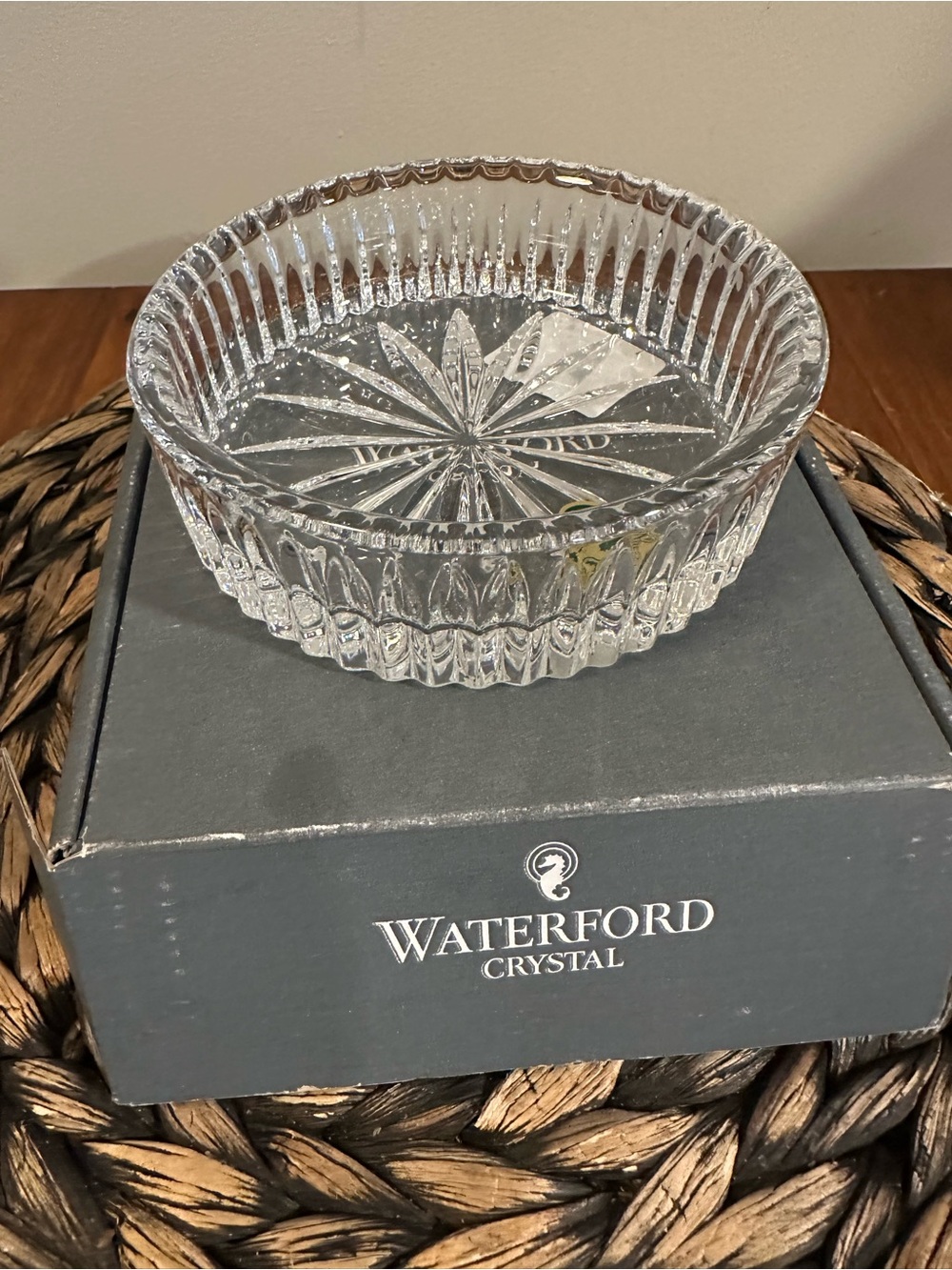 Waterford Vintage Crystal Wine Bottle Coaster #159842 – NWT in Box – Slovenia